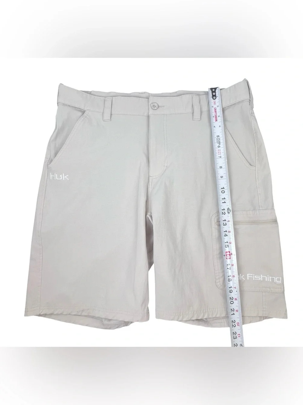 Huk Performance Fabric Fishing Shorts Men's XL Pockets Quick Dry Stretch Outdoor
